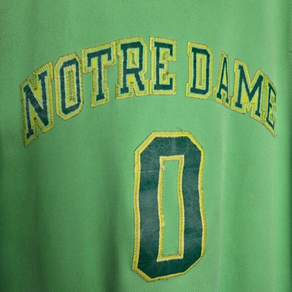 Adidas Mens Notre Dame Jersey Medium Green Fighting Irish Game Issued Basketball - Picture 2 of 10
